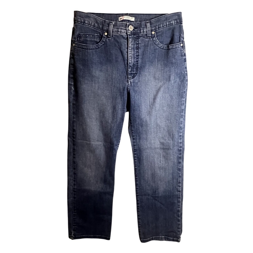 Lee Classic Fit at the Waist Women's Jeans Size 12 Petite Blue‎ Denim